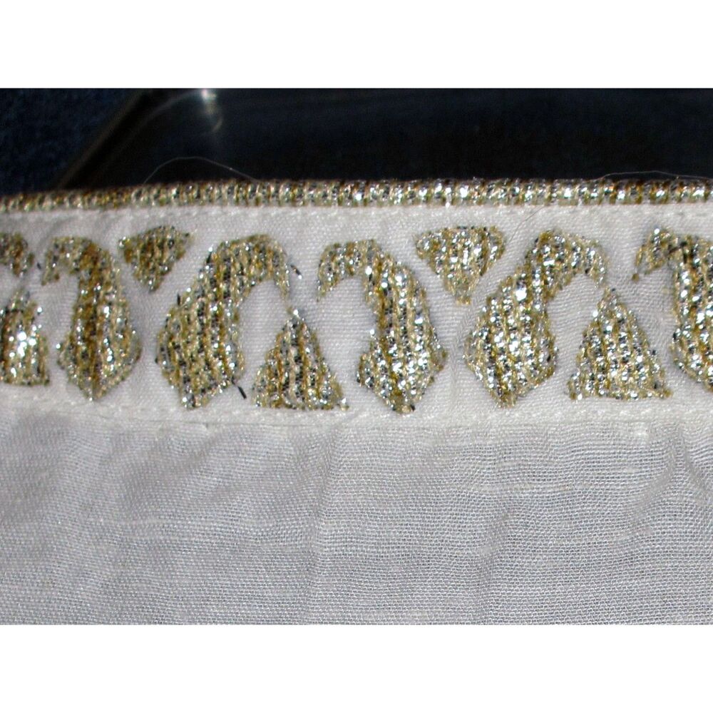 'Bella Tu' Boho Ivory Embellished Tunic ✨ Gold Sequin Sheer Kurta Top - Picture 5 of 7